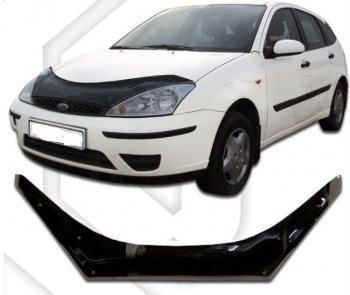 Дефлектор капота CA-Plastiс exclusive Ford Focus 1 хэтчбэк 5 дв. дорестайлинг (1998-2002)