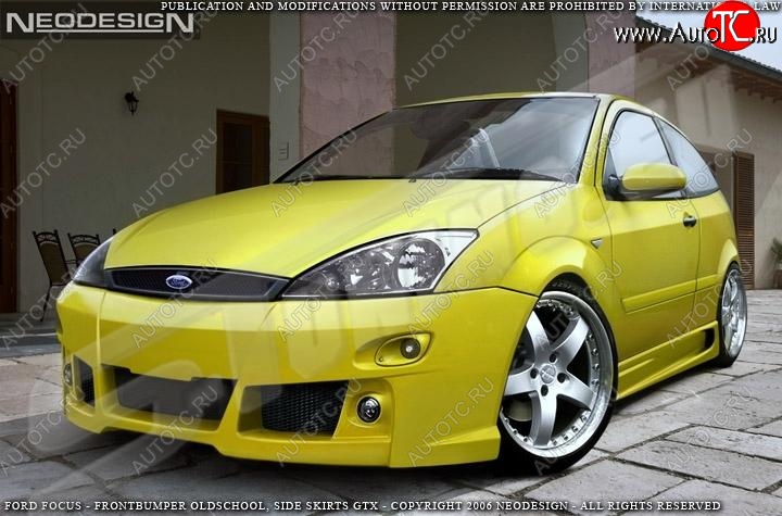 14 199 р. Пороги накладки EVO Ford Focus 1 хэтчбэк 3 дв. дорестайлинг (1998-2002)  с доставкой в г. Екатеринбург