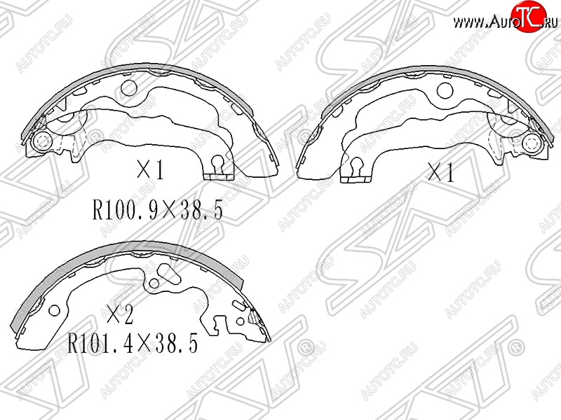 1 589 р. Колодки тормозные SAT (задние) Ford Focus 1 седан дорестайлинг (1998-2002)  с доставкой в г. Екатеринбург