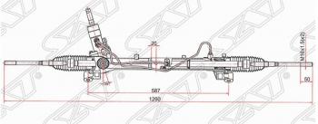 Рулевая рейка SAT (с ГУР) Ford Focus 3 универсал рестайлинг (2014-2019)