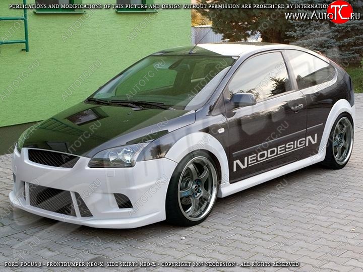 14 199 р. Пороги накладки Neodesign Ford Focus 2 хэтчбэк 3 дв. рестайлинг (2007-2011)  с доставкой в г. Екатеринбург