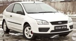 1 199 р. Зимняя заглушка решетки переднего бампера РА Ford Focus 2  седан дорестайлинг (2004-2008)  с доставкой в г. Екатеринбург. Увеличить фотографию 4