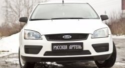 1 199 р. Зимняя заглушка решетки переднего бампера РА Ford Focus 2  седан дорестайлинг (2004-2008)  с доставкой в г. Екатеринбург. Увеличить фотографию 5