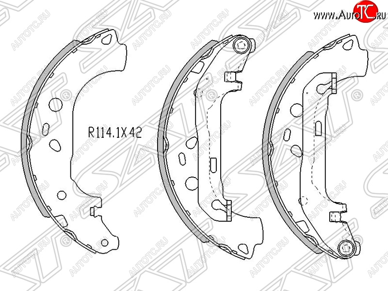 1 549 р. Колодки тормозные SAT (задние)  Ford Focus  2 (2004-2008), Mazda 3/Axela  BK (2003-2009)  с доставкой в г. Екатеринбург