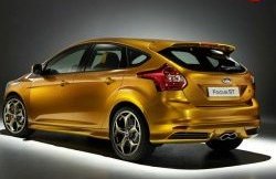 4 399 р. Спойлер ST Ford Focus 3 хэтчбэк дорестайлинг (2010-2015) (Неокрашенный)  с доставкой в г. Екатеринбург. Увеличить фотографию 2