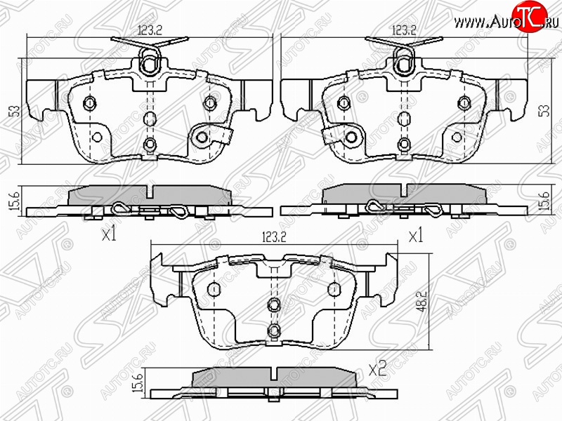 1 199 р. Колодки тормозные задние SAT  Ford Galaxy  2 - S-Max  1  с доставкой в г. Екатеринбург