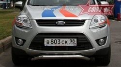 Защита переднего бампера одинарная Souz-96 (d60). Ford Kuga 1 (2008-2013)