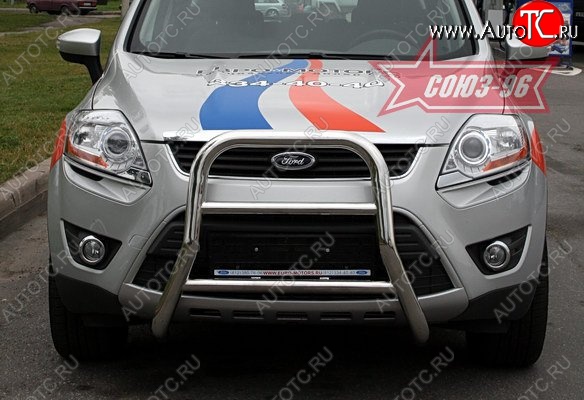 13 499 р. Защита переднего бампера Souz-96 (d60) Ford Kuga 1 (2008-2013)  с доставкой в г. Екатеринбург