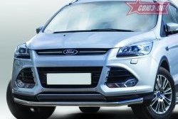 14 669 р. Защита переднего бампера одинарная Souz-96 Premium Low (d60)  Ford Kuga  2 (2013-2016) дорестайлинг  с доставкой в г. Екатеринбург. Увеличить фотографию 1