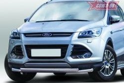 20 339 р. Защита переднего бампера двойная Souz-96 (d60/75х42).  Ford Kuga  2 (2013-2016) дорестайлинг  с доставкой в г. Екатеринбург. Увеличить фотографию 1