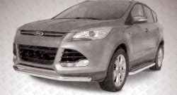 Одинарная защита переднего бампера диаметром 76 мм Slitkoff Ford (Форд) Kuga (Куга)  2 (2013-2016) 2 дорестайлинг