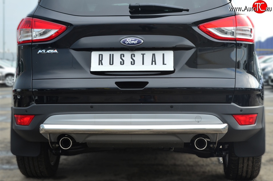 11 999 р. Одинарная защита заднего бампера из трубы диаметром 63 мм Russtal Ford Kuga 2 дорестайлинг (2013-2016)  с доставкой в г. Екатеринбург