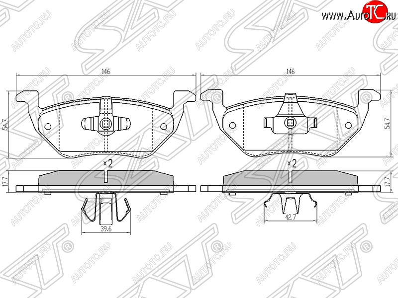 1 299 р. Колодки тормозные задние SAT  Ford Maverick  TM1 (2004-2007), Mazda Tribute (2000-2007)  с доставкой в г. Екатеринбург