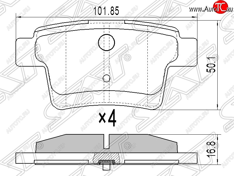 889 р. Колодки тормозные задние SAT  Ford Mondeo (2000-2007), Ford Ranger ( DoubleCab,  RapCab) (2011-2021), Jaguar X-type  X400 (2001-2009)  с доставкой в г. Екатеринбург