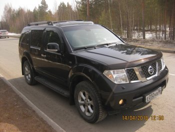 2 379 р. Передние брызговики NovLine 2 шт. Nissan Pathfinder R51 рестайлинг (2009-2014)  с доставкой в г. Екатеринбург. Увеличить фотографию 3