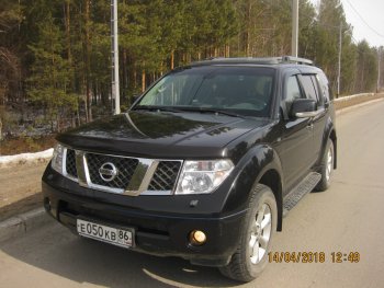 3 599 р. Молдинги дверей RA (узкие, комплект) Nissan Pathfinder R51 рестайлинг (2009-2014) (Поверхность глянец (под окраску), Неокрашенные)  с доставкой в г. Екатеринбург. Увеличить фотографию 9