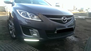 7 499 р. Передний бампер SAT (SPORT) Mazda 6 GH дорестайлинг лифтбэк (2007-2010) (Неокрашенный)  с доставкой в г. Екатеринбург. Увеличить фотографию 3