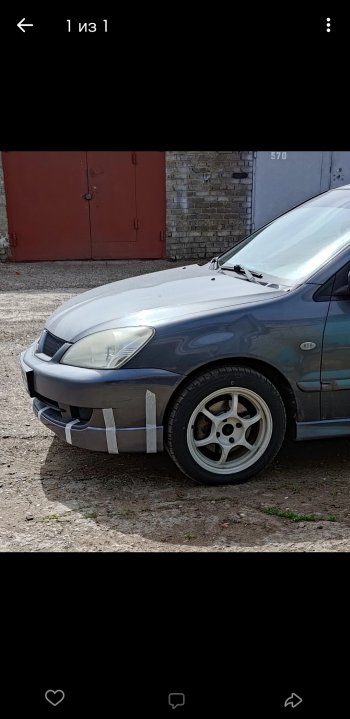 5 749 р. Накладка переднего бампера Sport 2.0 Mitsubishi Lancer 9 2-ой рестайлинг седан (2005-2009) (Неокрашенная)  с доставкой в г. Екатеринбург. Увеличить фотографию 2