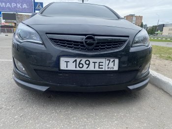 1 469 р. Сетка на бампер Russtal (черная)  Opel Astra  J (2009-2012) хэтчбек 5 дв. дорестайлинг  с доставкой в г. Екатеринбург. Увеличить фотографию 4