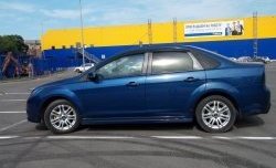 4 199 р. Пороги накладки FT  Ford Focus  2 (2004-2011)  седан дорестайлинг, универсал дорестайлинг, хэтчбэк 5 дв. дорестайлинг, седан рестайлинг, универсал рестайлинг, хэтчбэк 5 дв. рестайлинг (Неокрашенные)  с доставкой в г. Екатеринбург. Увеличить фотографию 4