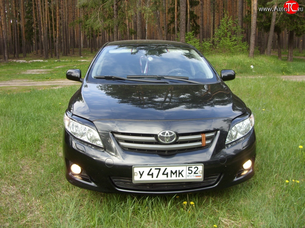 699 р. Комплект ресничек на фары Sport  Toyota Corolla  E150 (2006-2010) седан дорестайлинг (Неокрашенные)  с доставкой в г. Екатеринбург