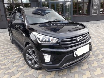 8 999 р. Защита переднего бампера Slitkoff (d57, черная)  Hyundai Creta  GS (2015-2021) дорестайлинг, рестайлинг (Цвет: серебристый)  с доставкой в г. Екатеринбург. Увеличить фотографию 10