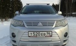 679 р. Радиаторная решётка Sport Mitsubishi Outlander XL (CW)  дорестайлинг (2005-2009) (Неокрашенная)  с доставкой в г. Екатеринбург. Увеличить фотографию 7