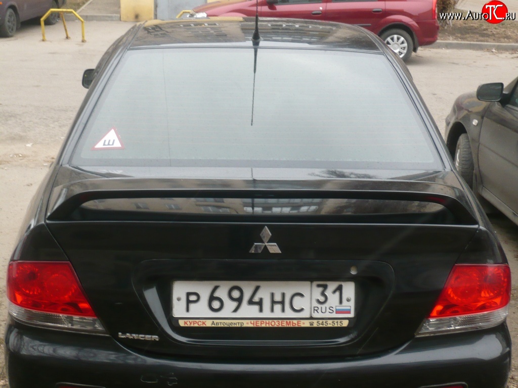 3 999 р. Средний спойлер 2.0 стандарт Mitsubishi Lancer 9 2-ой рестайлинг седан (2005-2009) (Без места под стоп-сигнал, Неокрашенный)  с доставкой в г. Екатеринбург