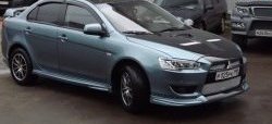 31 799 р. Пластиковый капот Evo Mitsubishi Lancer 10 хэтчбэк дорестайлинг (2007-2010) (Неокрашенный)  с доставкой в г. Екатеринбург. Увеличить фотографию 8