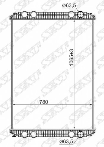Радиатор SAT (пластинчатый, МКПП) Freightliner Century (1995-2010)