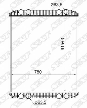 Радиатор SAT (пластинчатый, МКПП) Freightliner Century (1995-2010)