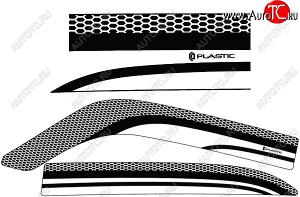 1 899 р. Дефлектора окон CA-Plastic  ГАЗ 31105  Волга (2003-2009) дорестайлинг, рестайлинг (Серия Art белая, Без хром.молдинга)  с доставкой в г. Екатеринбург