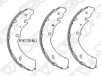 Колодки тормозные SAT (задние) Isuzu D-Max RA,RC DoubleCab (2002-2012)