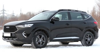 11 849 р. Рейлинги крыши АПС  Haval F7 (2018-2024)  дорестайлинг, рестайлинг (Серебристые, без поперечин)  с доставкой в г. Екатеринбург. Увеличить фотографию 2