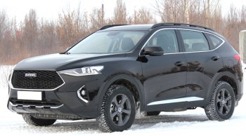 11 849 р. Рейлинги крыши АПС  Haval F7 (2018-2024)  дорестайлинг, рестайлинг (Серебристые, без поперечин)  с доставкой в г. Екатеринбург. Увеличить фотографию 4