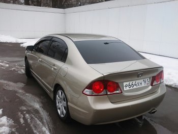 3 399 р. Лип спойлер АВТОКРАТ  Honda Civic  FD (2005-2011) седан дорестайлинг, седан рестайлинг (Неокрашенный)  с доставкой в г. Екатеринбург. Увеличить фотографию 1