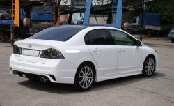 18 499 р. Задний бампер INGS Extreem  Honda Civic  FD (2005-2011) седан дорестайлинг, седан рестайлинг (Неокрашенный)  с доставкой в г. Екатеринбург. Увеличить фотографию 2