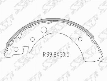 1 349 р. Колодки тормозные задние SAT  Honda Civic  FK,FN - Jazz  с доставкой в г. Екатеринбург. Увеличить фотографию 1