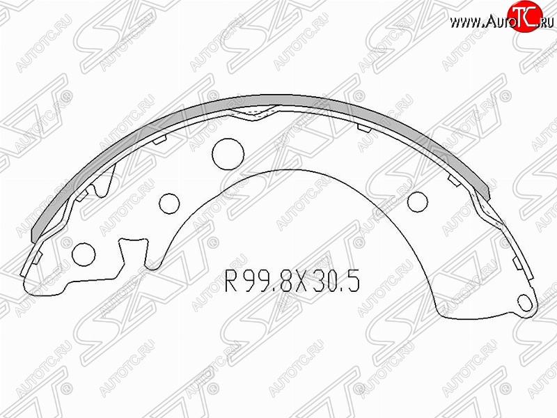 1 349 р. Колодки тормозные задние SAT  Honda Civic  FK,FN - Jazz  с доставкой в г. Екатеринбург