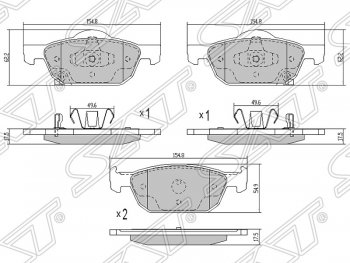 Колодки тормозные SAT (передние) Honda Accord CU седан дорестайлинг (2008-2011)