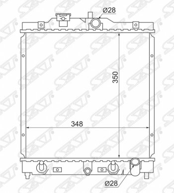Радиатор двигателя SAT (пластинчатый, МКПП/АКПП) Honda HR-V GH1,GH2 дорестайлинг 3 дв. (1998-2001)