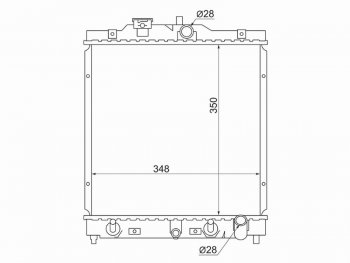 Радиатор двигателя SAT (трубчатый, МКПП/АКПП) Honda HR-V GH1,GH2 дорестайлинг 3 дв. (1998-2001)