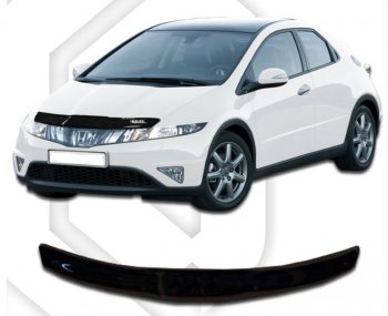 Дефлектор капота CA-Plastic Honda Civic FK,FN хэтчбэк 5 дв. дорестайлинг (2005-2008)