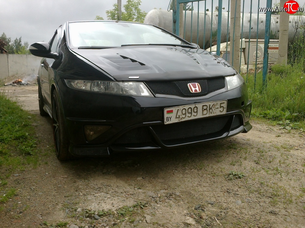 12 899 р. Пластиковый капот Sport Honda Civic FK,FN хэтчбэк 5 дв. дорестайлинг (2005-2008)  с доставкой в г. Екатеринбург