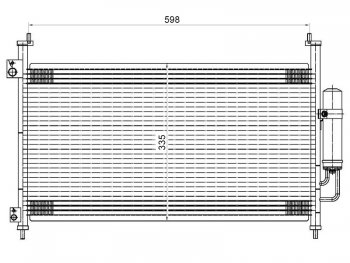 Радиатор кондиционера SAT Honda (Хонда) Civic (Цивик)  FK,FN (2005-2011) FK,FN хэтчбэк 5 дв. дорестайлинг, хэтчбэк 5 дв. рестайлинг