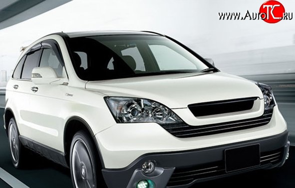 2 399 р. Решётка радиатора M-VRS Honda CR-V RE1,RE2,RE3,RE4,RE5,RE7 дорестайлинг (2007-2010) (Неокрашенная)  с доставкой в г. Екатеринбург