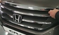 2 999 р. Накладка на капот СТ Honda CR-V RM1,RM3,RM4 дорестайлинг (2012-2015)  с доставкой в г. Екатеринбург. Увеличить фотографию 2