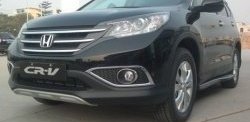 9 749 р. Накладка на передний бампер CT Honda CR-V RM1,RM3,RM4 дорестайлинг (2012-2015) (Неокрашенная)  с доставкой в г. Екатеринбург. Увеличить фотографию 2