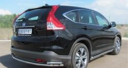 18 299 р. Защита заднего бампера (Ø42 мм с уголками, нержавейка) SLITKOFF Honda CR-V RM1,RM3,RM4 дорестайлинг (2012-2015)  с доставкой в г. Екатеринбург. Увеличить фотографию 4