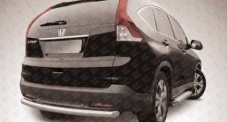 Защита заднего бампера из трубы диаметром 76 мм Slitkoff Honda (Хонда) CR-V (СР-В)  RM1,RM3,RM4 (2012-2015) RM1,RM3,RM4 дорестайлинг